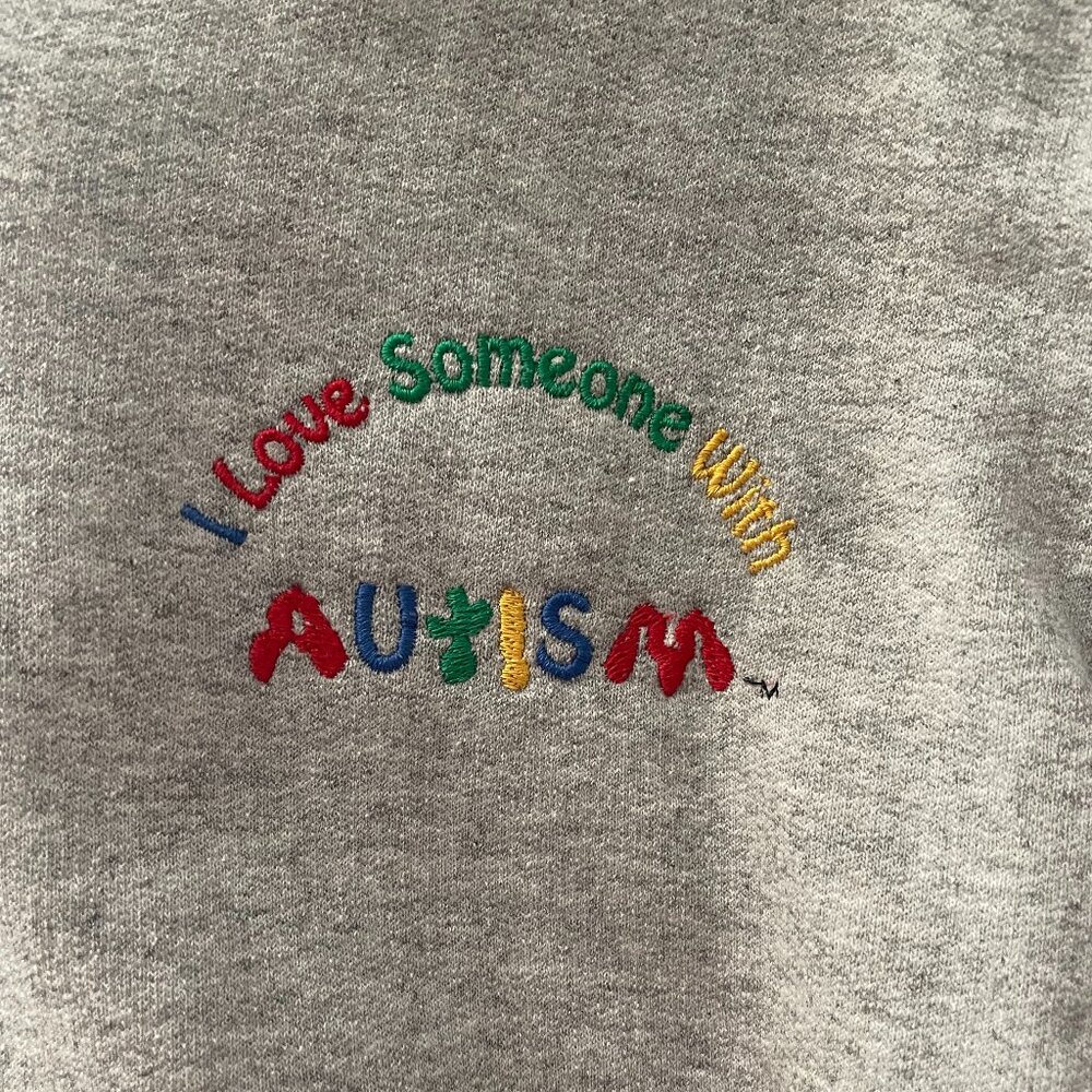 I Love Someone with Autism Full Zip Hoodie S Autism Awareness Small